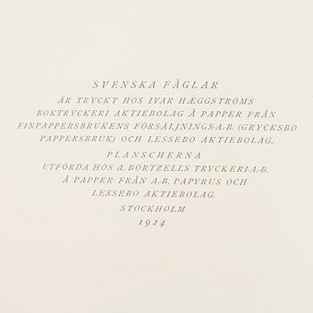 Bröderna von Wright, planschverk samt bok, "Svenska Fåglar", Ivar Baarsens förlag, Stockholm 1924-27.