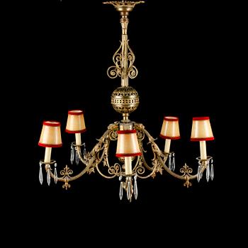 TAKLAMPA, omkring sekelskiftet 1800/1900, höjd 90 cm.