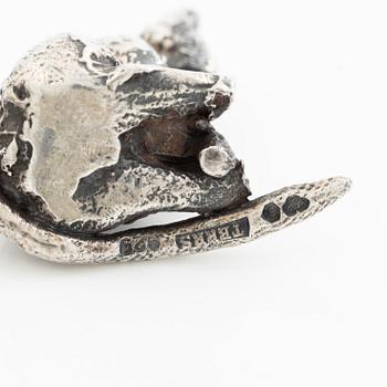PA Lundahl-Terrs, figurines/pendants, eleven pieces, silver, in the form of animals.