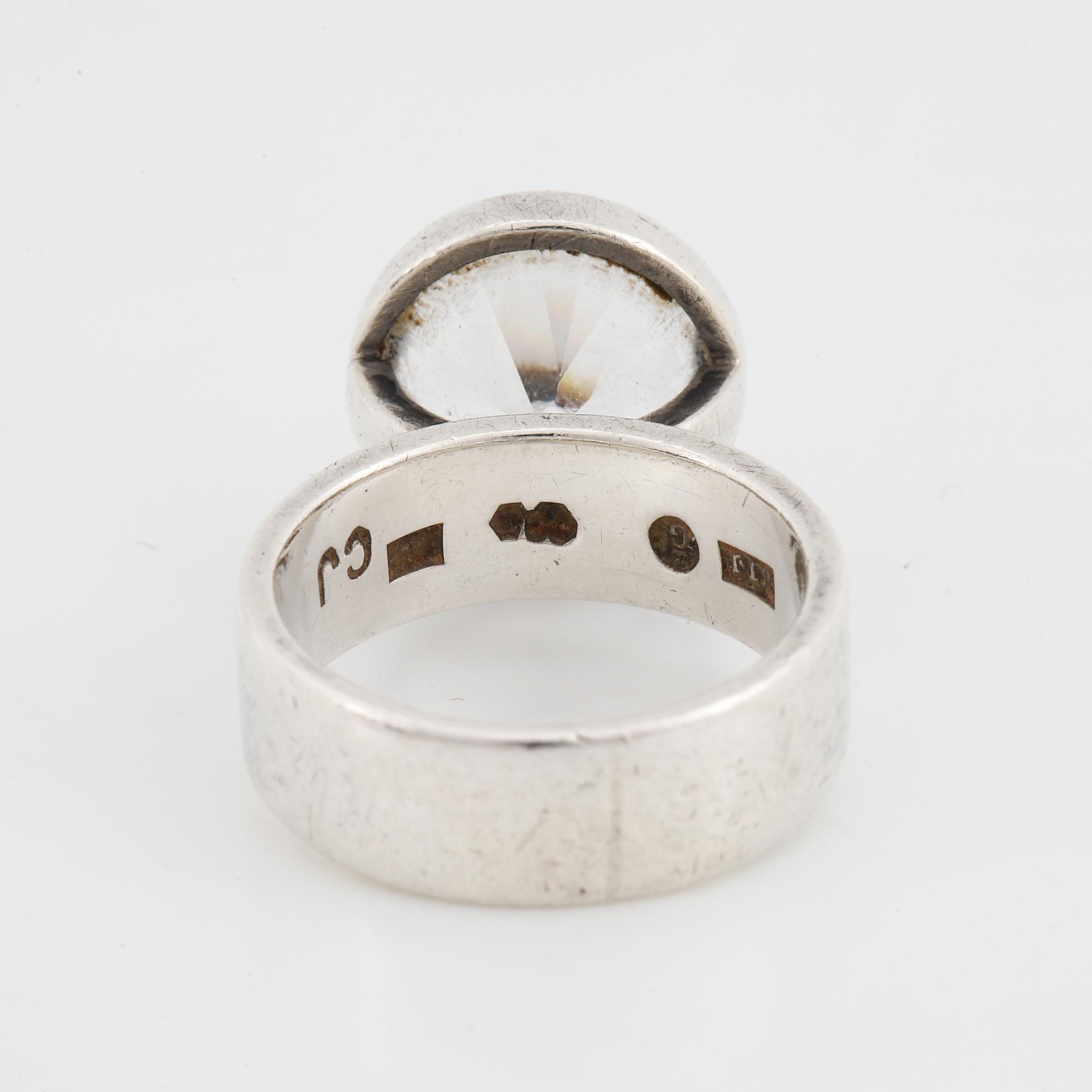 Cecilia Johansson, ring silver with synthetic white spinel.