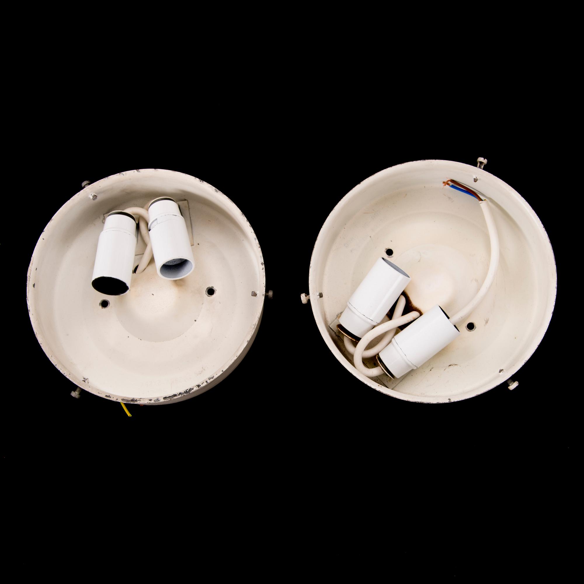 A PAIR OF WALL LAMPS / CEILING LAMPS, "AJ-Eklipta", Louis Poulsen/ license Orno1960s.