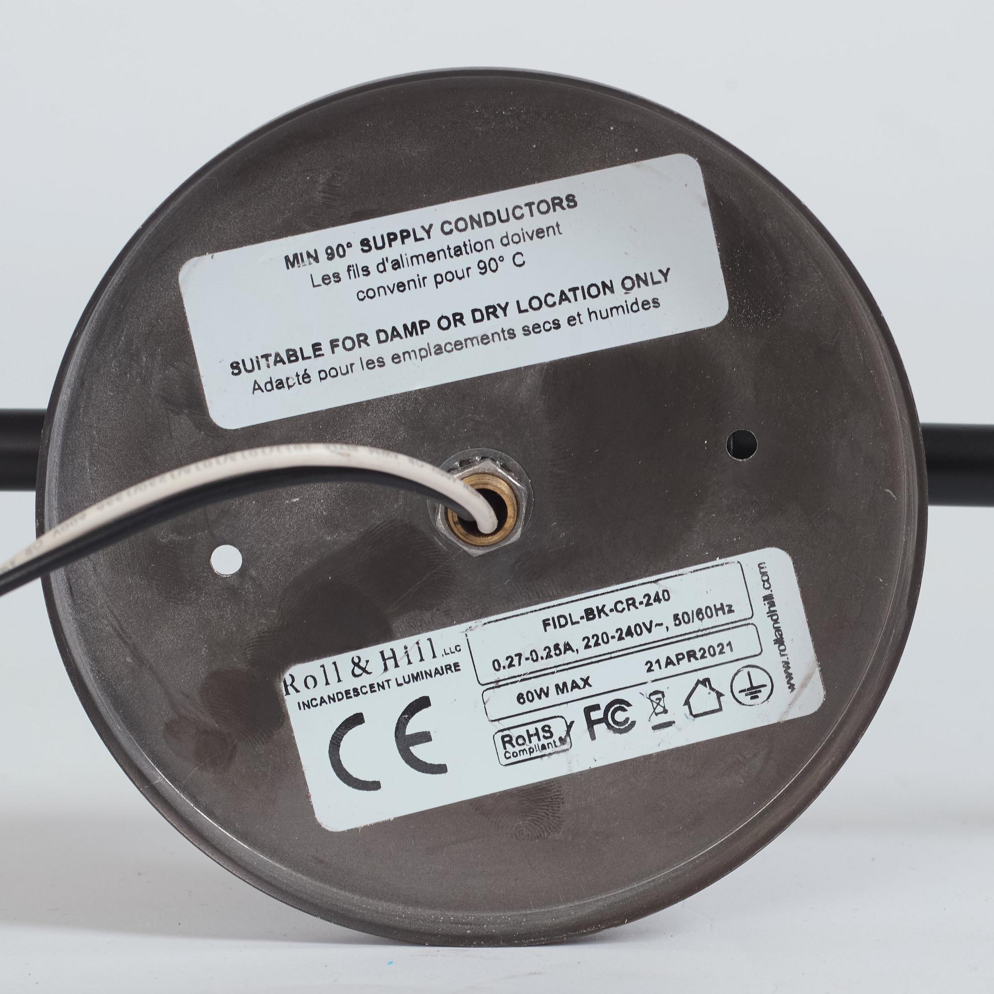 Jason Miller, a "Fiddlehead Cantilever", ceiling lamp, Roll & Hill, Brooklyn, USA, post 2010.