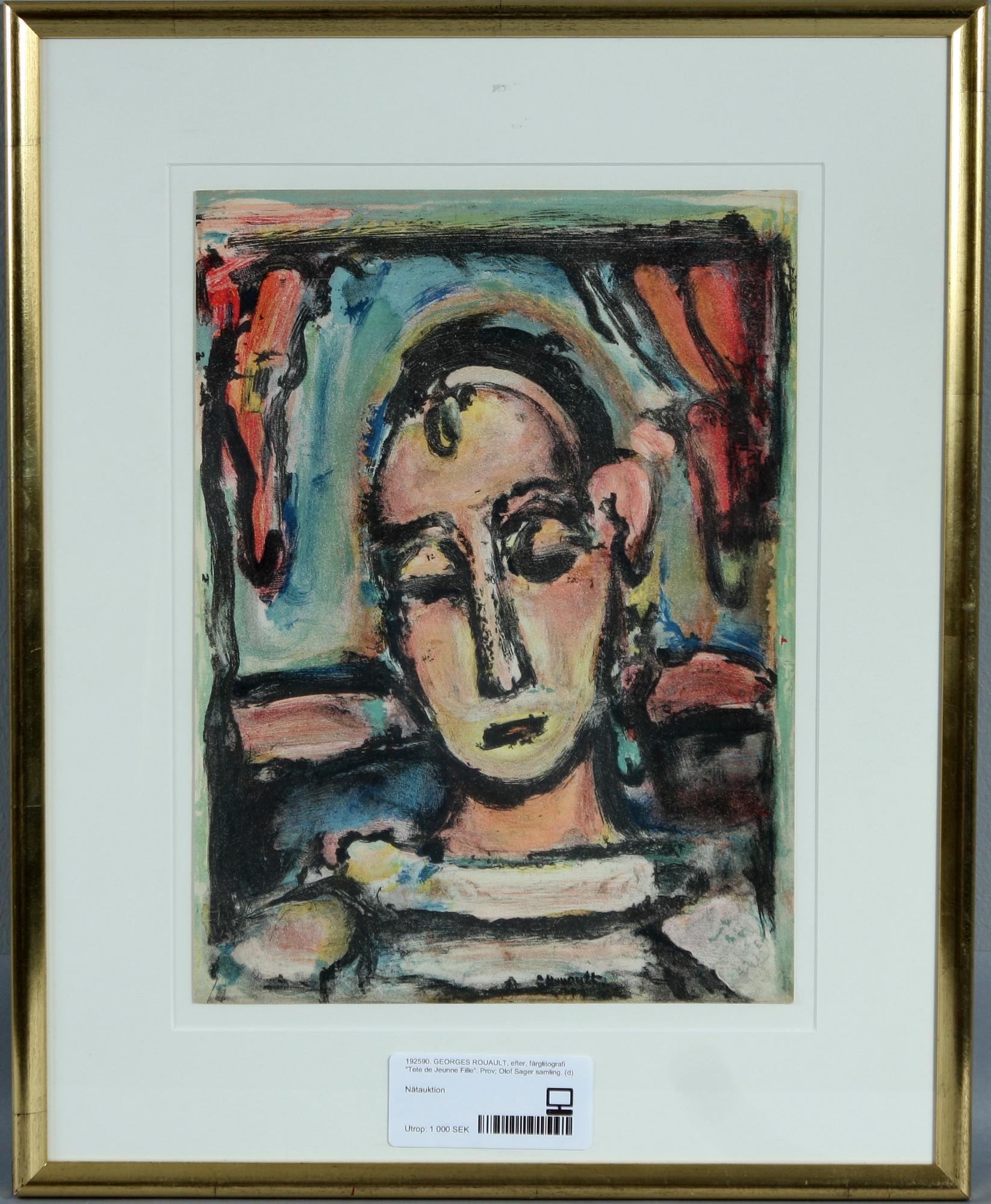 GEORGES ROUAULT, efter, färglitografi.