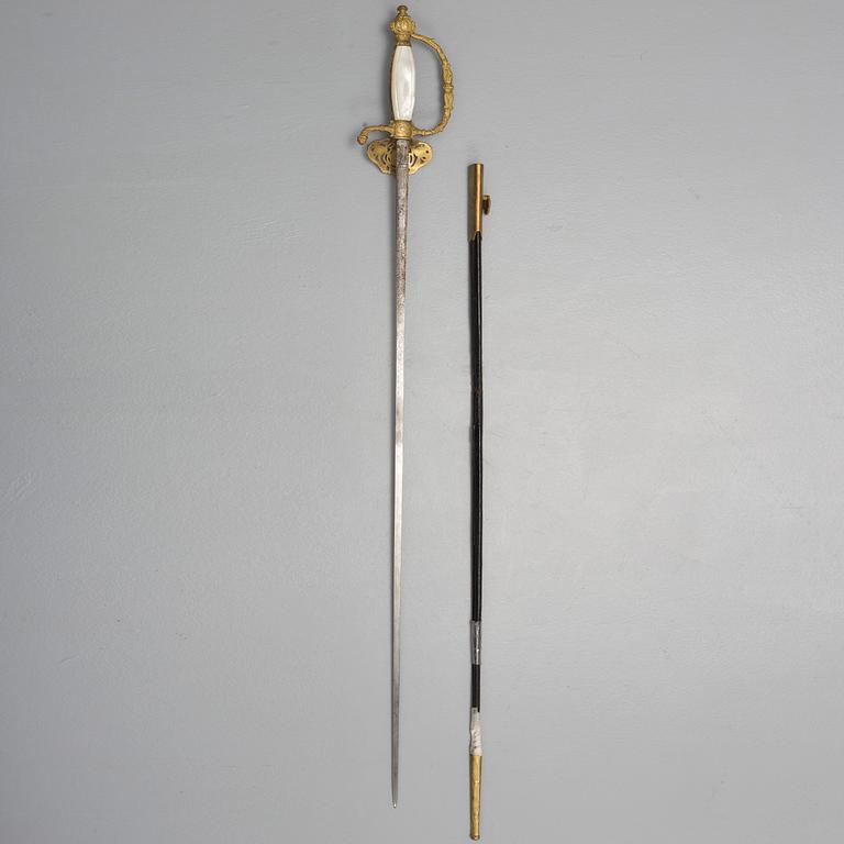 A late 19th century Belgian smallsword.