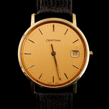 ARMBANDSUR, herr, 18k guld, Certina, quartz.