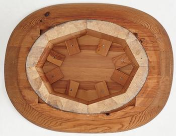 Axel Einar Hjorth, a stained pine "Utö" table, Nordiska Kompaniet, Sweden 1930's.