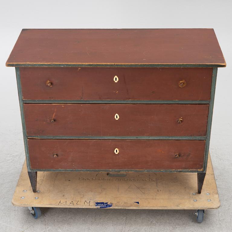 19th century Folk art chest of drawers.
