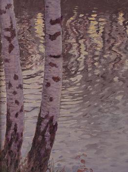 Gustaf Fjæstad, "Skvalpigt vatten i en vik" ("Moving water in a bay").