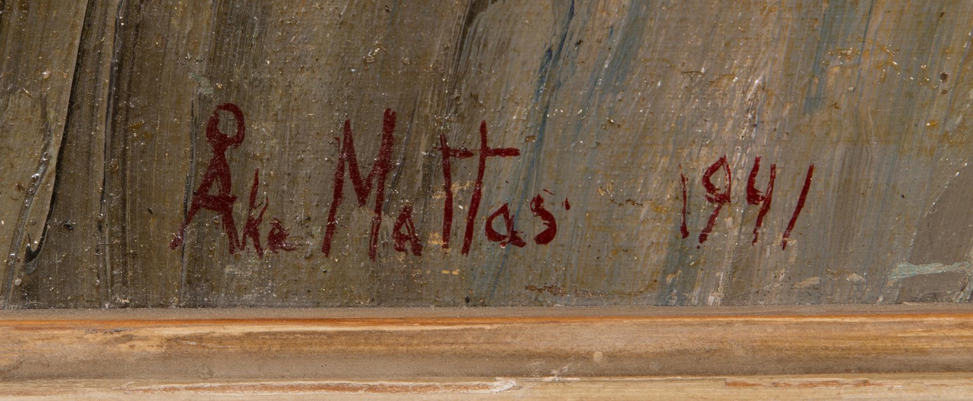 Åke Mattas, öljy levylle, signeerattu ja päivätty-41.
