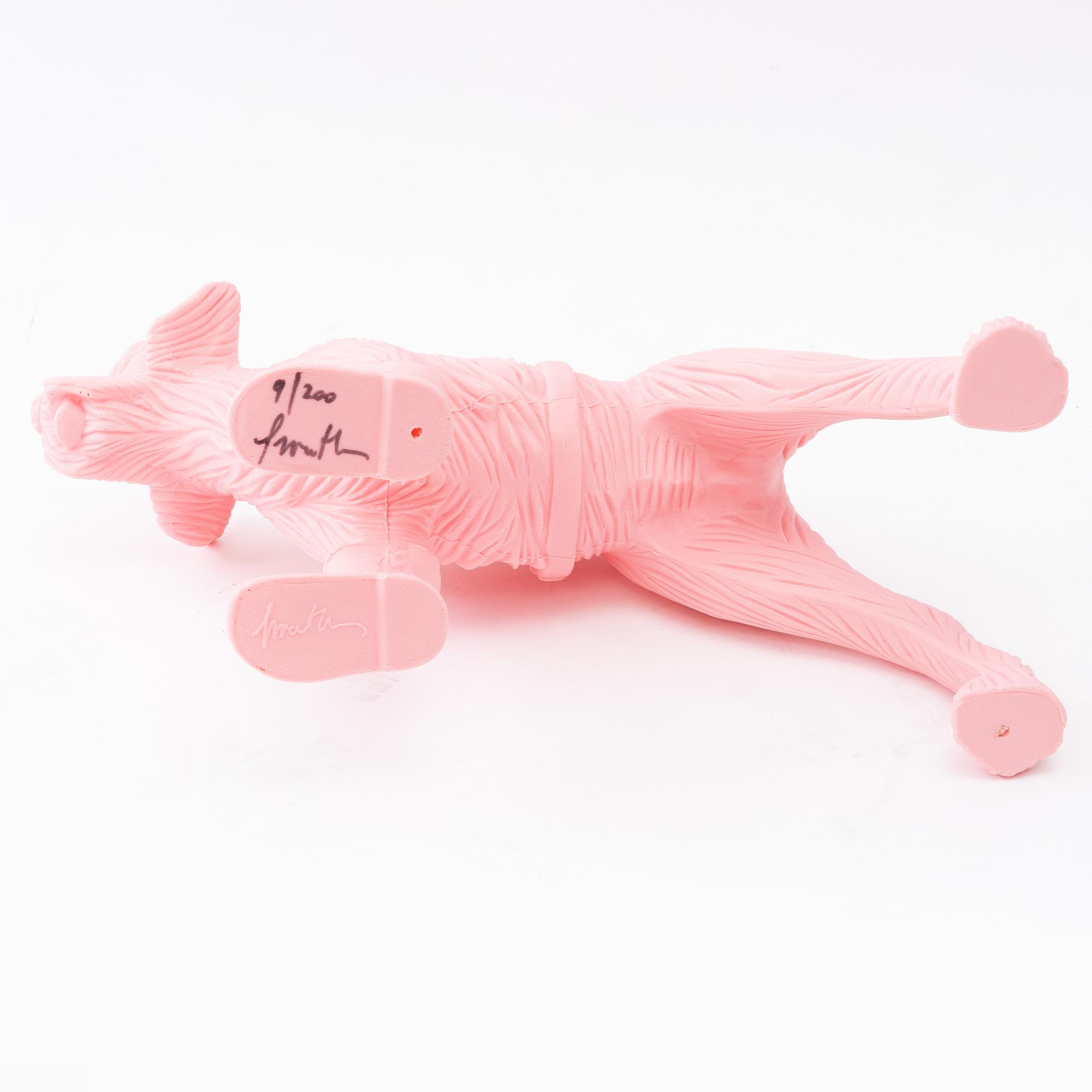William Sweetlove, "Cloned Schnauzer with water bottle". (Pink).