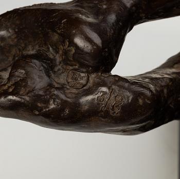 Gudmar Olovson, sculpture. Signed. Numbered. Foundry mark. Bronze, total height 29 cm, length 75 cm.