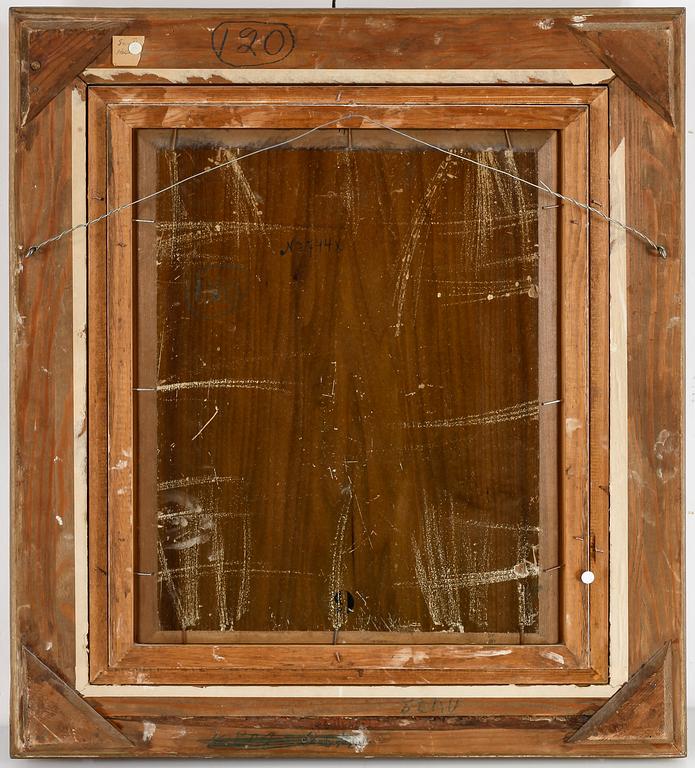 ERIC HALLSTRÖM, olja på pannå, signerad och daterad -24.