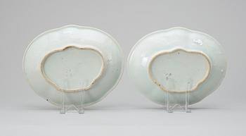 Two blue and white 19th cent plates.