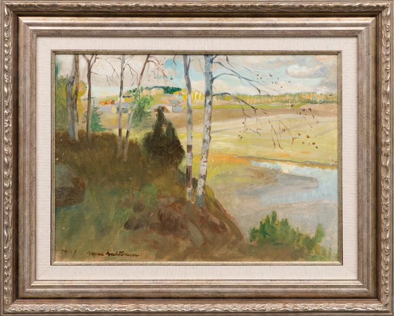 AARRE AALTONEN, oil on canvas laid on board, signed and dated 1914.