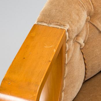 Adolf Koskinen, a pair of armchairs, manufactured by Elias Hollo Puunjalostustehdas, Finland, 1920s.