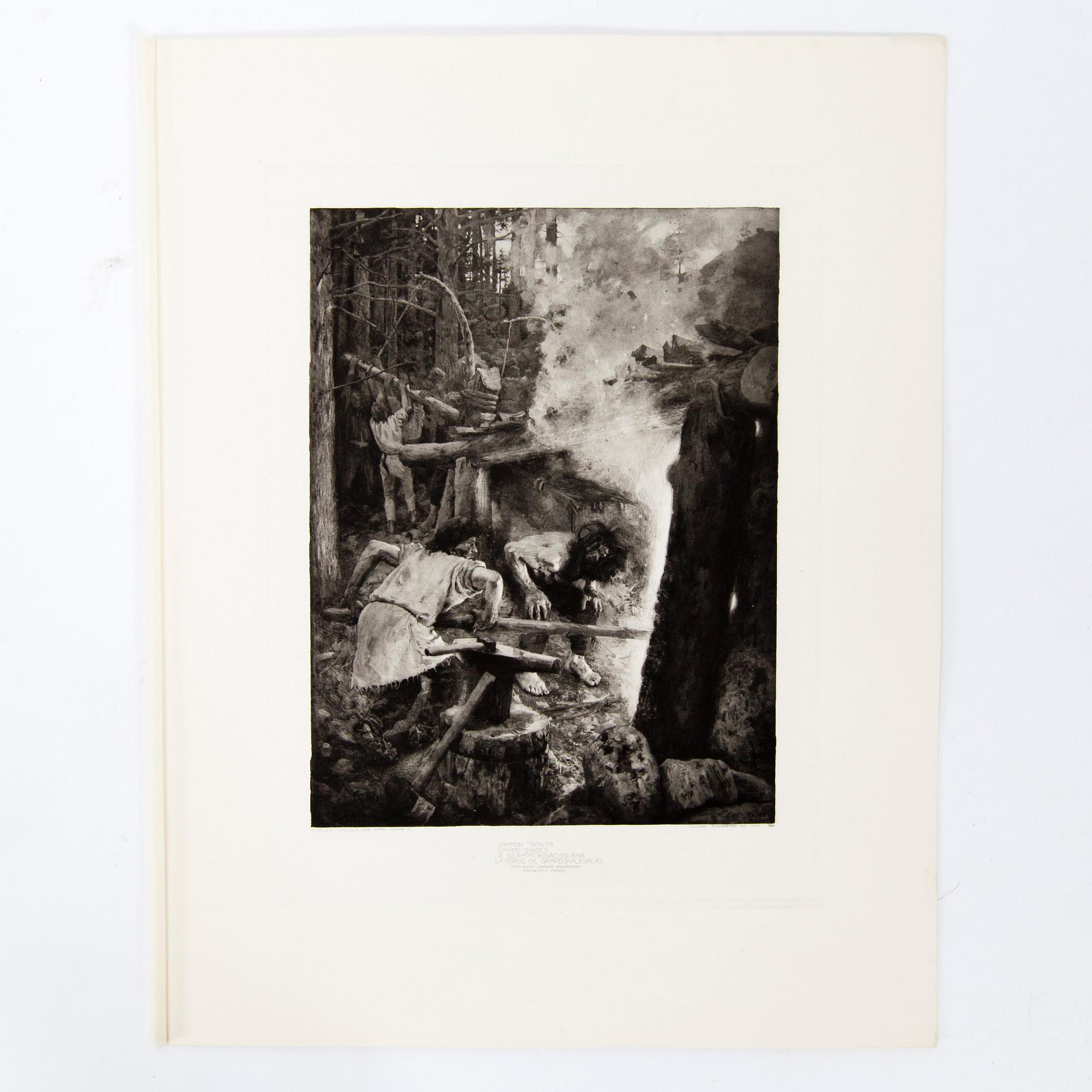 AKSELI GALLEN-KALLELA, mapp med heliogravyrer, 21 st, Werner Söderström Aktiebolag 1912.