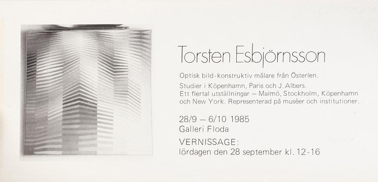 Torsten Esbjörnsson, oil on panel, signed a tergo and dated.