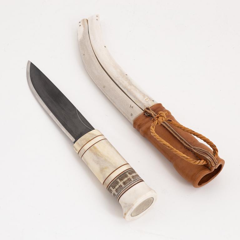 A reindeer knife by Sune Enoksson, signed and dated -06.