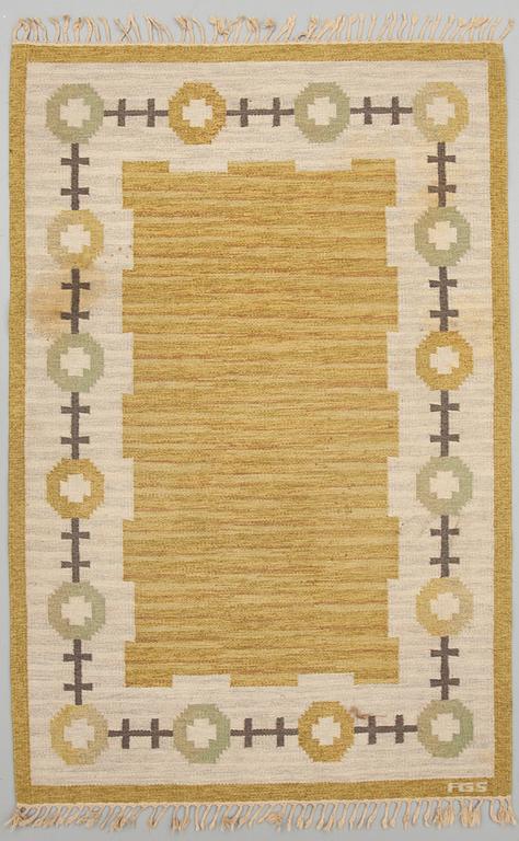 MATTA, rölakan, monogramsignerad AGS (Anna-Greta Sjöquist). 1900-talets mitt. Ca 255 x 167 cm.