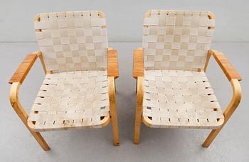 KARMSTOLAR, 1 par, modell 45, Alvar Aalto, Artek, 1900-talets andra hälft.