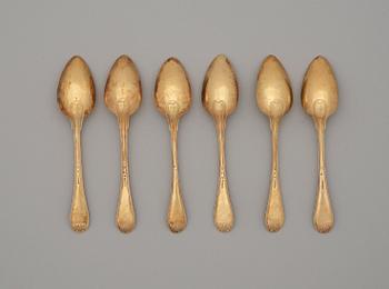 DESSERTSKEDAR, 6 st, av Johan Petter Grönvall, Stockholm 1821-1827.