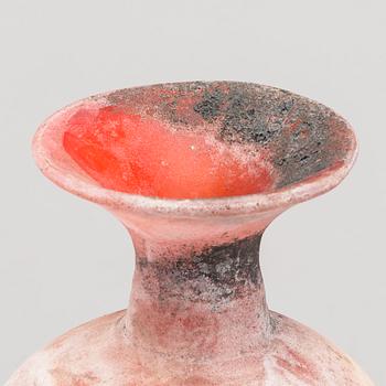 A MURANO GLASS LAMP BASE.