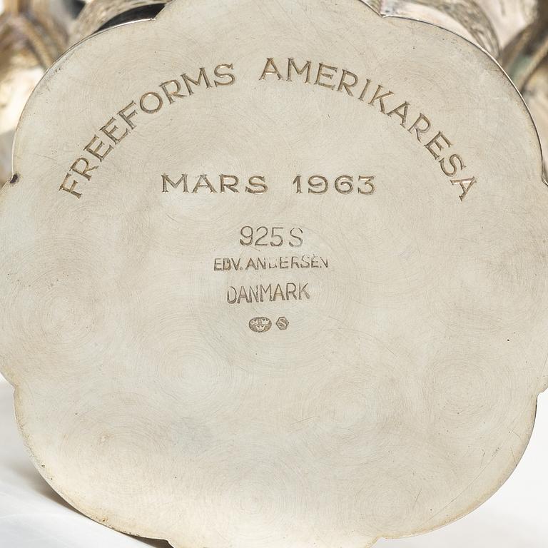 Two Danish silver beakers, including A. Michelsen, Copenhagen, Denmark, Swedish import marks 1966.