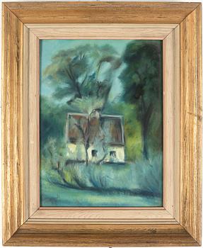 OKÄND KONSTNÄR, olja på pannå, signerad Rudbeck.