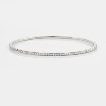 Brilliant cut diamond bangle.