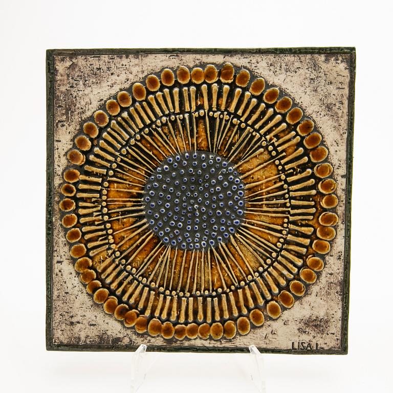 Lisa Larson, Wall reliefs, 2 pcs, stoneware, Gustavsberg.