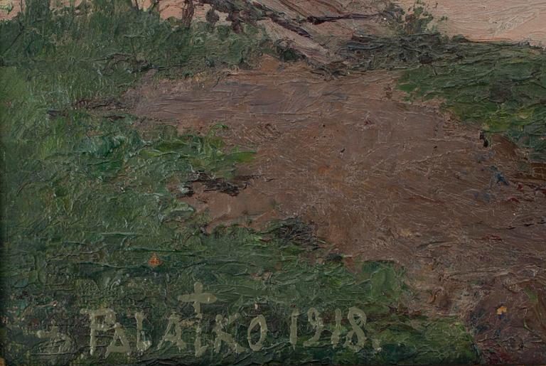 DIMITRI PALATKO, öljy levylle, sign. ja päiv. 1918.