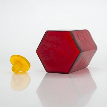 Markku Salo, flaska, signerad Markku Salo, Nuutajärvi.