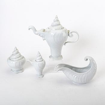 An Arje Griegst four parts "Triton"service parts Royal Copenhagen Denmark porcelain 1992-99.