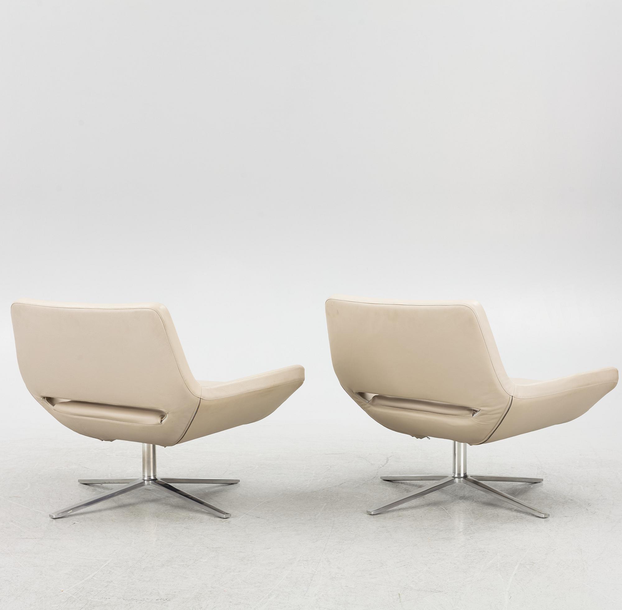 Jeffrey Bernett, a pair of 'Metropolitan' armchairs, B&B Italia Maxalto.
