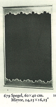 Nils Fougstedt, a rare pewter and brass wall mirror model A 679, Firma Svenskt Tenn, Stockholm, 1932.