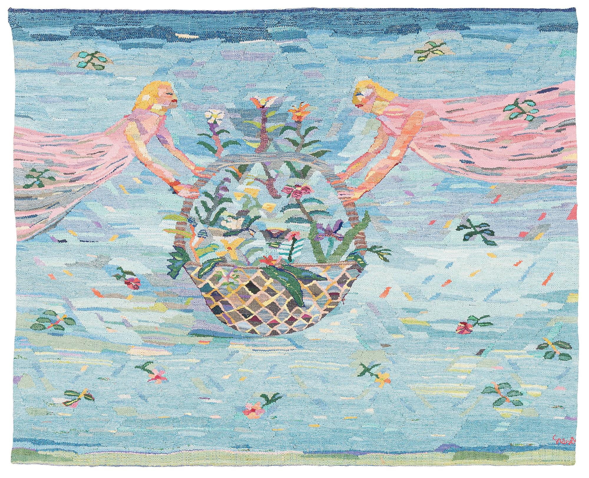 Marja Gräset Andersson, a tapestry, flat weave, c. 143 x 176 cm, signed Gräset.