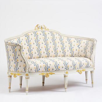 Soffa, Stockholmsarbete, sent 1700-tal, Gustaviansk.