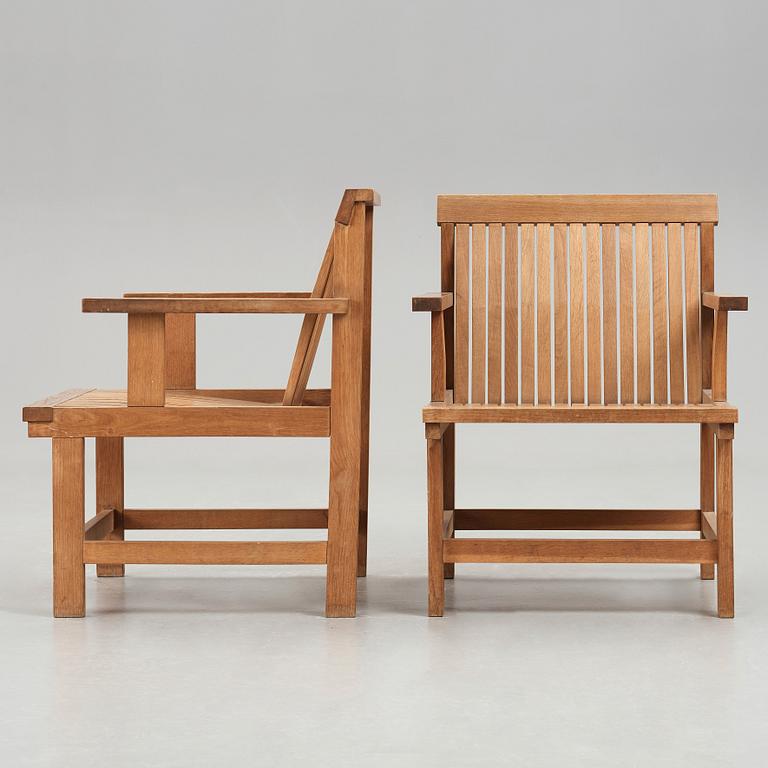 John Kandell, a pair of easy chairs, protypes probably made by cabinetmaker David Sjölinder 1950's.