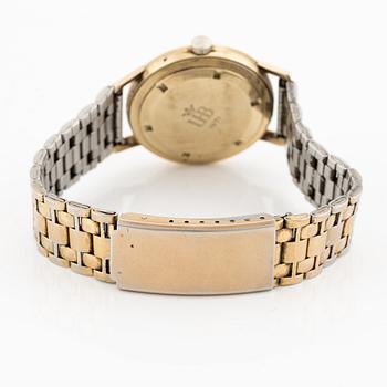 Perfecta, 18K gold, wristwatch, 33.5 mm.