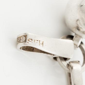 Sven-Erik Högberg, bracelet with charm, silver, Gothenburg 1965.