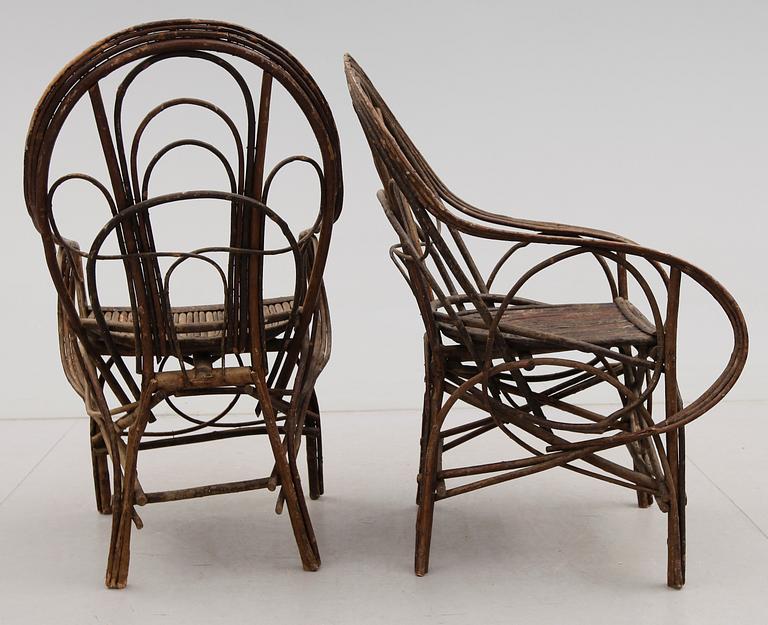 KARMSTOLAR, 1 par, Sverige, omkring 1920/1930.