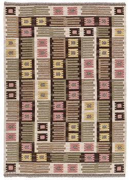 242. Märta Måås-Fjetterström, A 'Nyponblomman' carpet, flat weave, c. 241 x 170 cm, signed AB MMF.