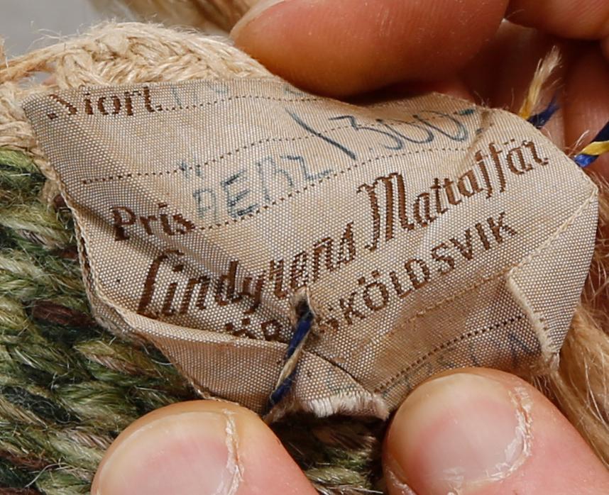 MATTA, rölakan, monogramsignerad RC (Rakel Carlander), omkring 1900-talets mitt, ca 245x160 cm.