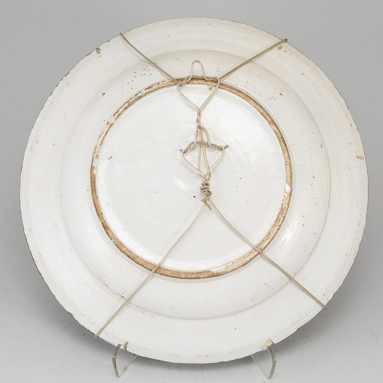 A chinoiserie faience dish, Northern Europa, 18th Century.