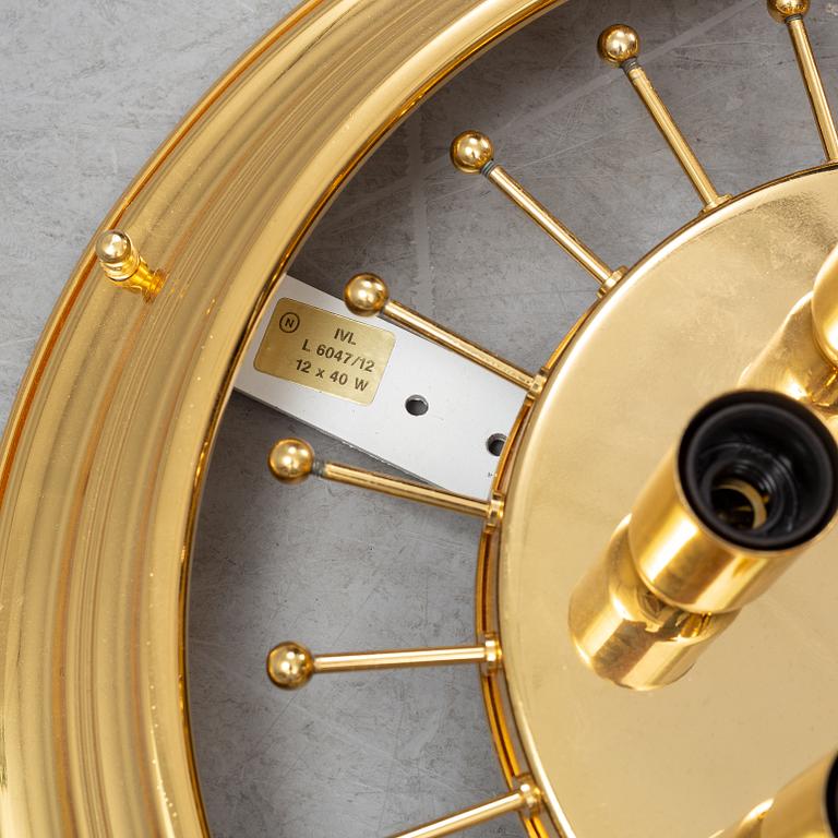 A pair of late 20th century Italian glass ceiling lights.