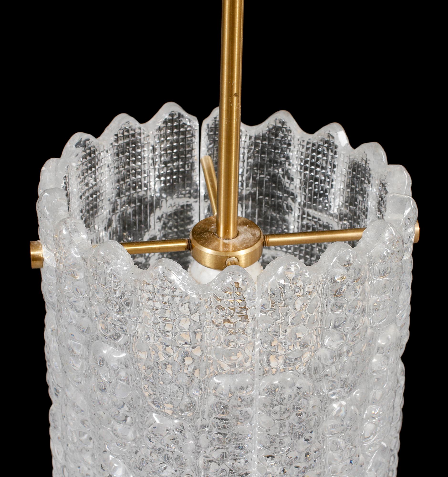 TAKLAMPA samt LAMPETTER, Carl Fagerlund, Orrefors, 1900-talets andra hälft.