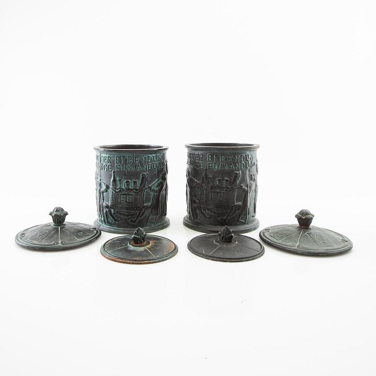 Tobacco tins 3 pcs., including Hällefors factory 20th century.