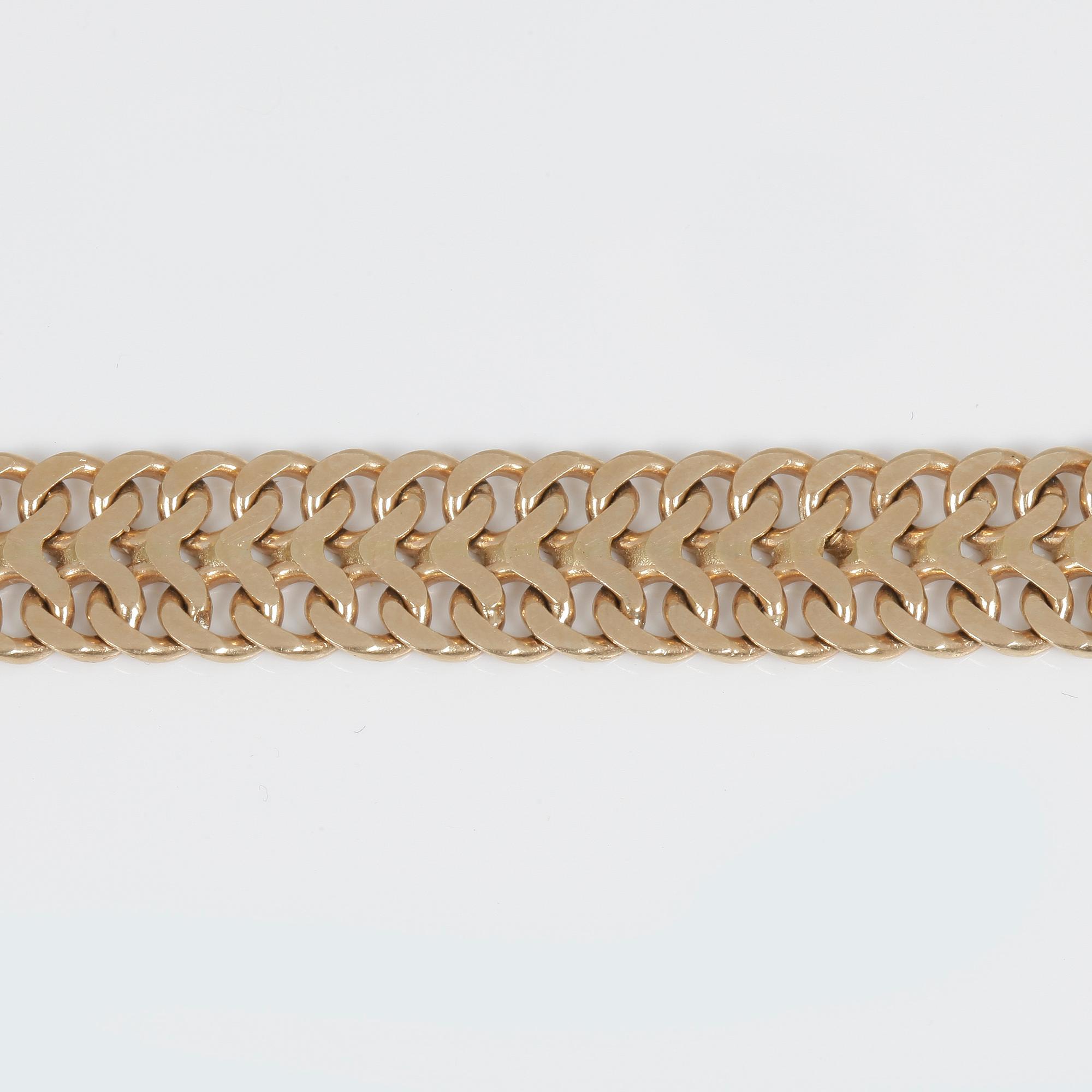ARMBAND, guld 18k, EGG, Stockholm 1963. Vikt ca 17 gram.