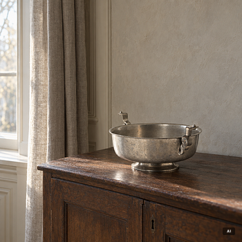 Edvin Ollers, a pewter bowl, Schreuder & Olsson, Stockholm, 1930.