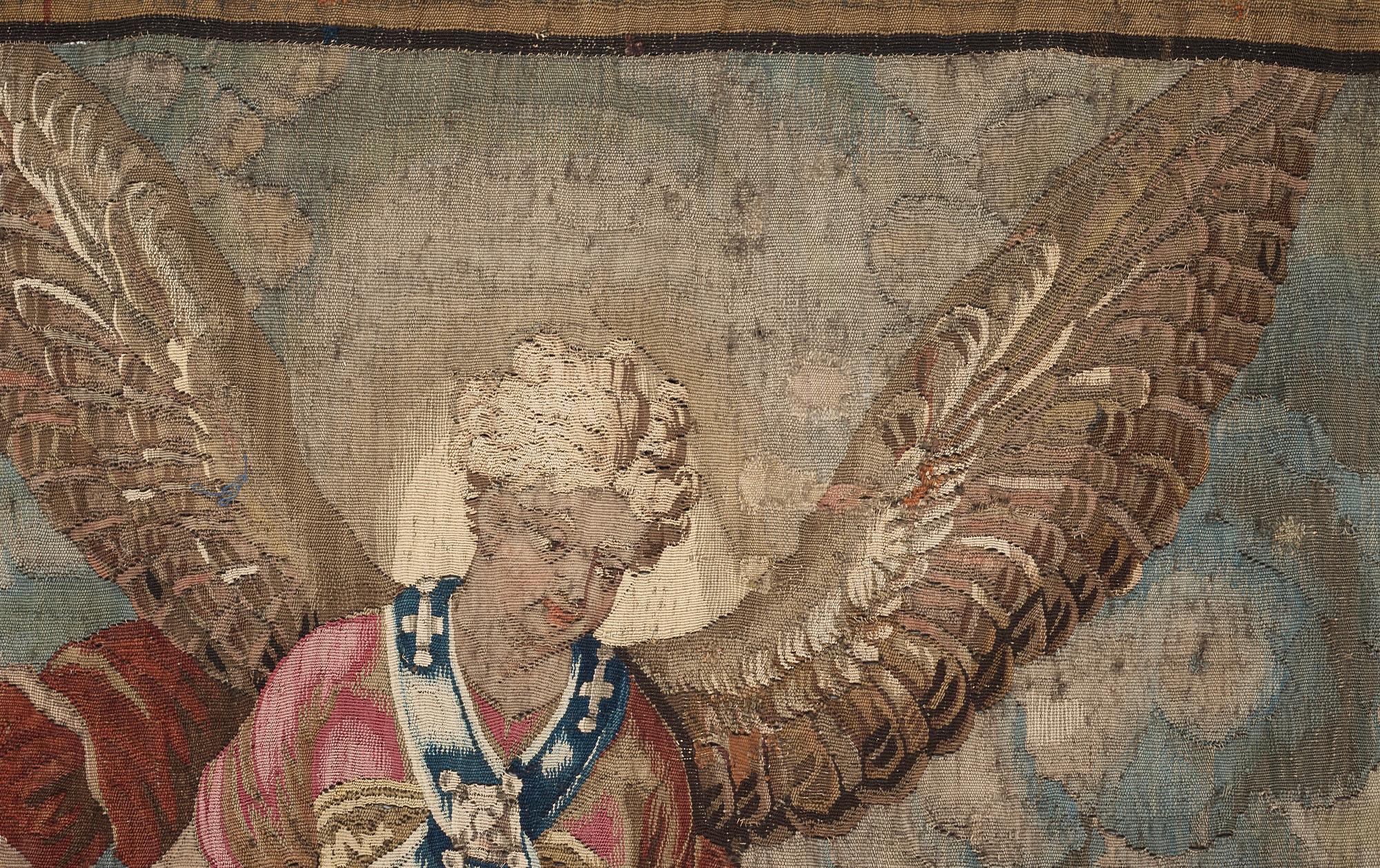 A TAPESTRY, tapestry weave, "Gideon and the angel", ca 291 x 154 cm, Flanders 17th century.